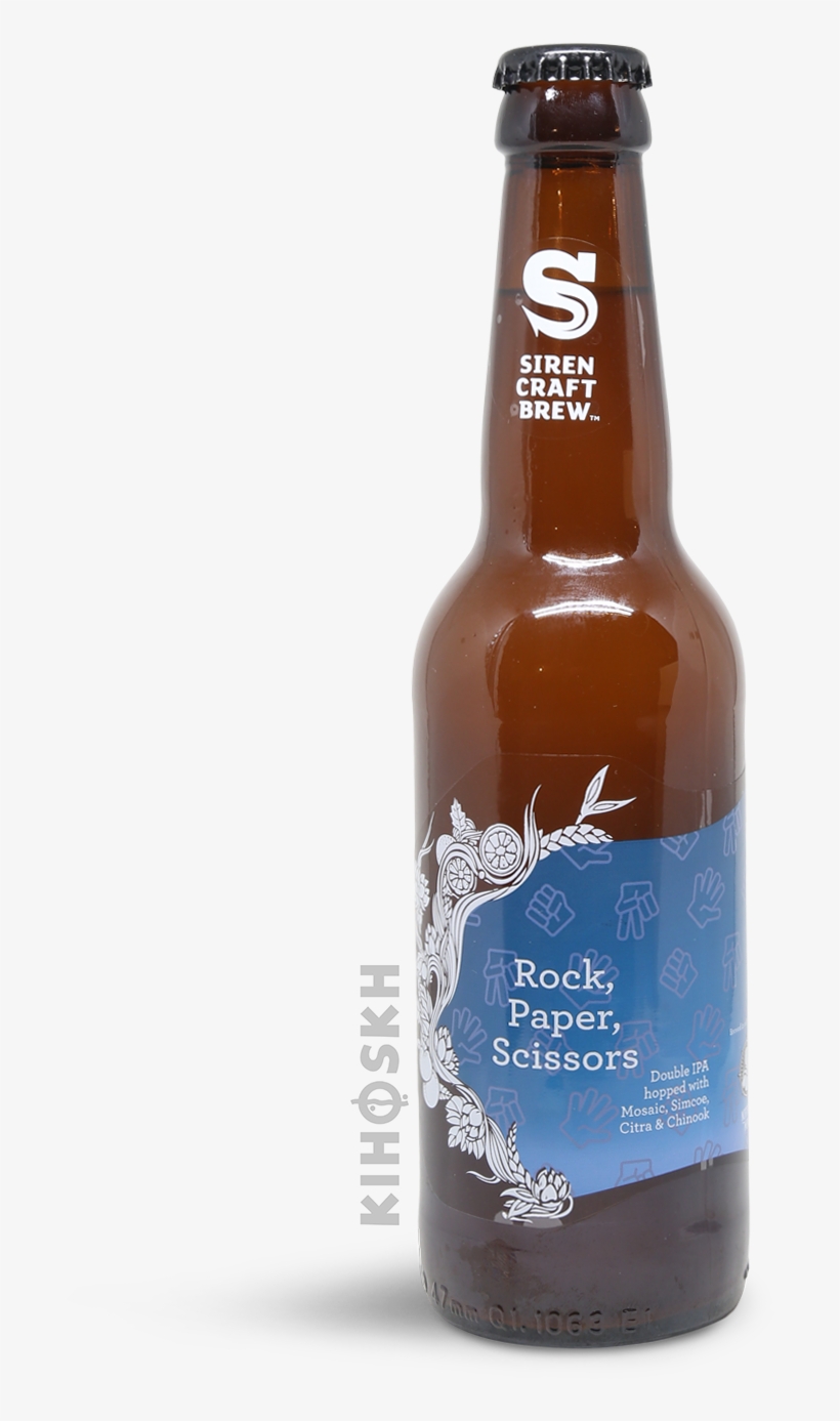 Siren Craft Brew -rock, Paper, Scissors - Beer Bottle, transparent png