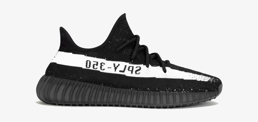 Adidas Yeezy Oreo - Yeezy 350 Black And White, transparent png