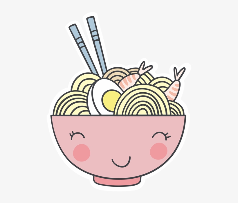 Happy Pink Ramen, transparent png