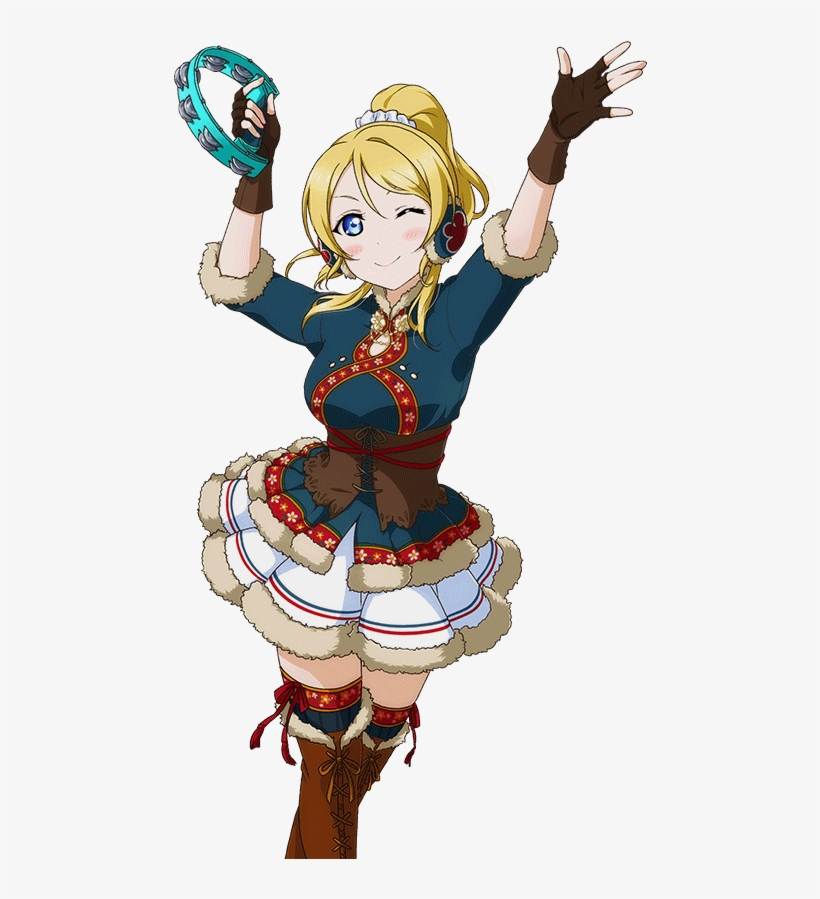 Transparent - Idolized - Eli Ayase Snowy Mountain, transparent png