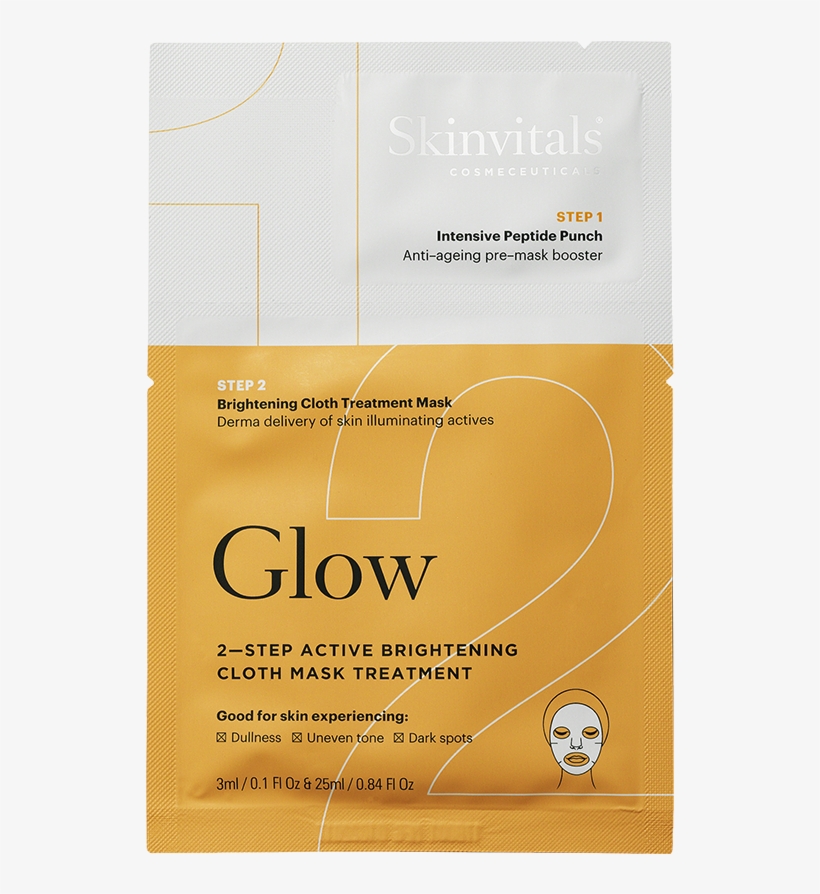 2 Step Brightening Glow Cloth Mask Treatment - Paper, transparent png