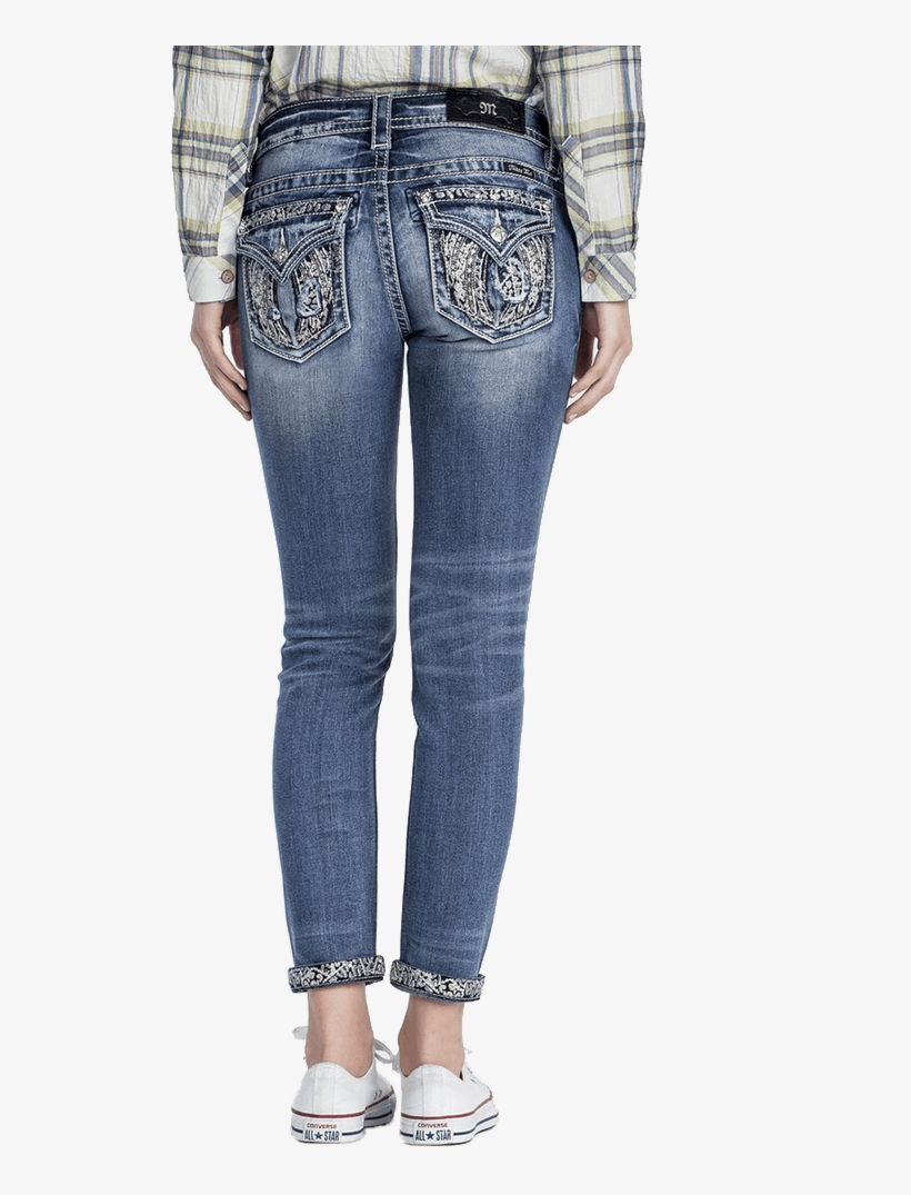 Jp8872ak 300 Medium Dark Blue Back 2 - Miss Me Wing Capri, transparent png