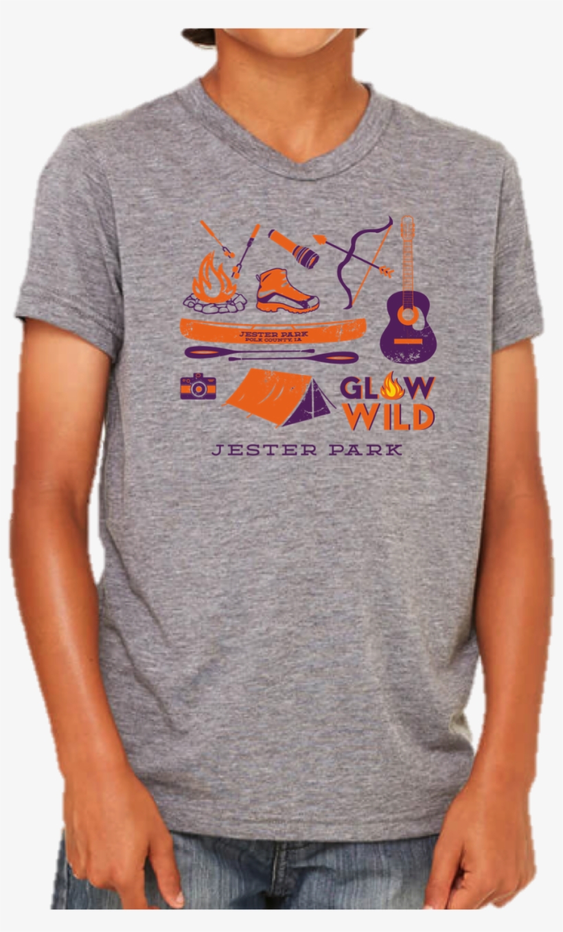 Kids Glow Wild Event Tee - Kids Gray Tee Shirt, transparent png