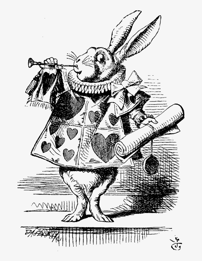 Alice In Wonderland Tenniel Cheshire - John Tenniel Alice In Wonderland Rabbit, transparent png