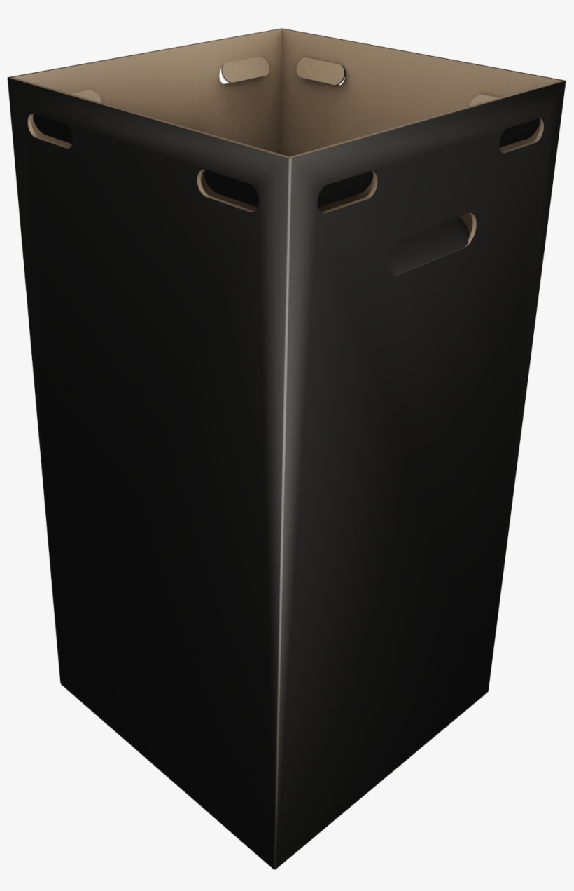 16x16x31 Black Cardboard Bin - Box, transparent png