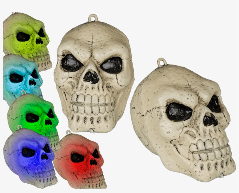 Plastic Skull With Colour Changing Led Ca - Skull, transparent png