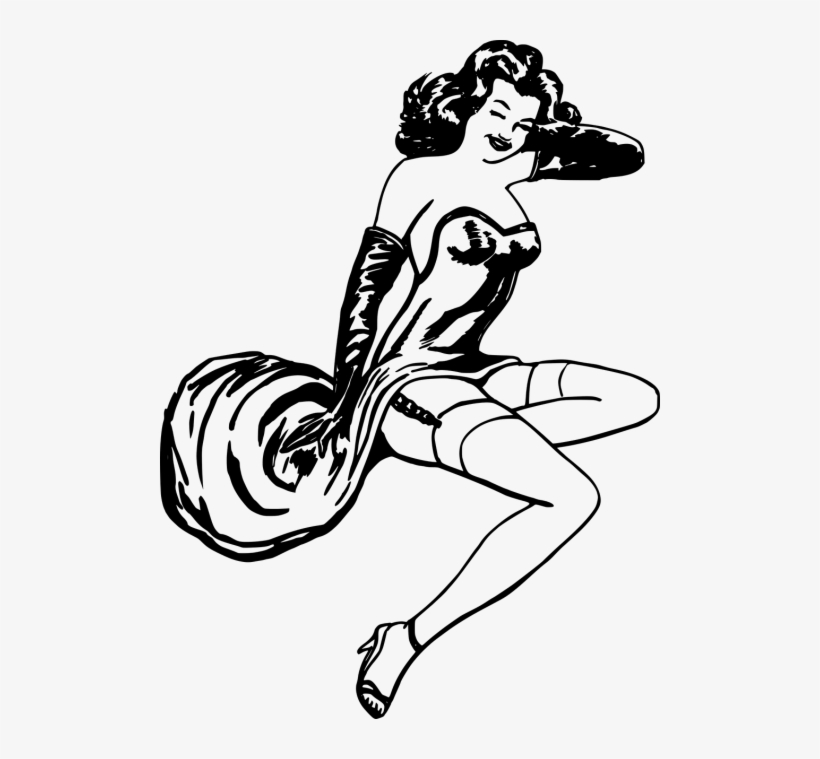 Vector Graphics - Pin-up Model, transparent png