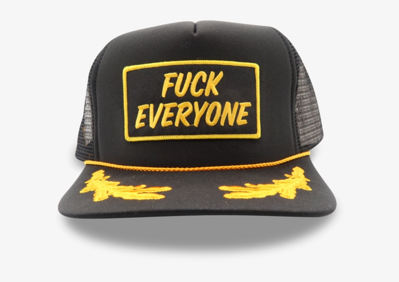 "fuck Everyone" Patch Captain Hat Rolling Death Maui - Baseball Cap, transparent png
