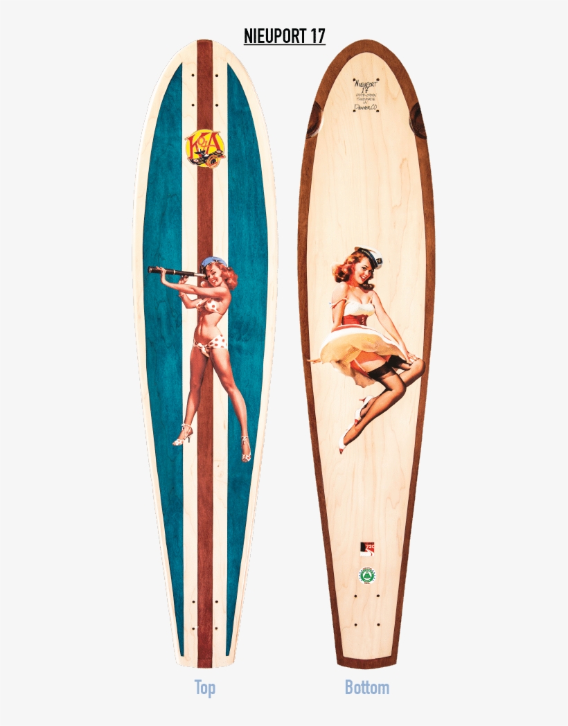 Pin Up Girl - Surfboard, transparent png