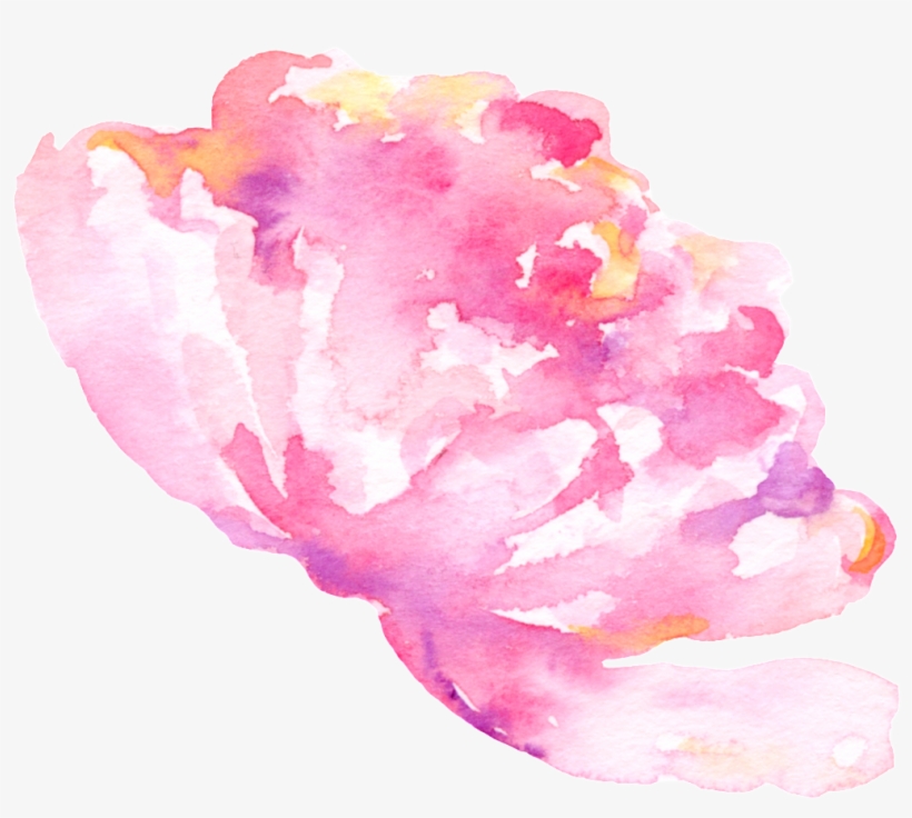 Pink Doodle Flower Cartoon Transparent - Watercolor Paint, transparent png