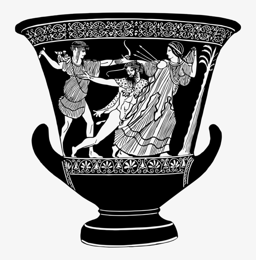 Trojan War Pottery Of Ancient Greece Vase Drawing, transparent png