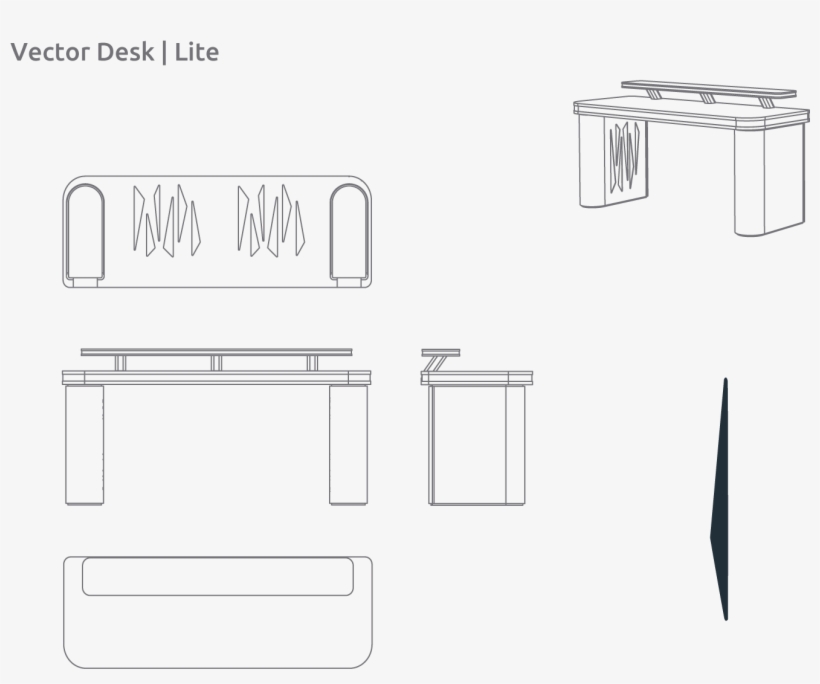 Artnovion Product 415 Vector Desk Lt - Diagram, transparent png