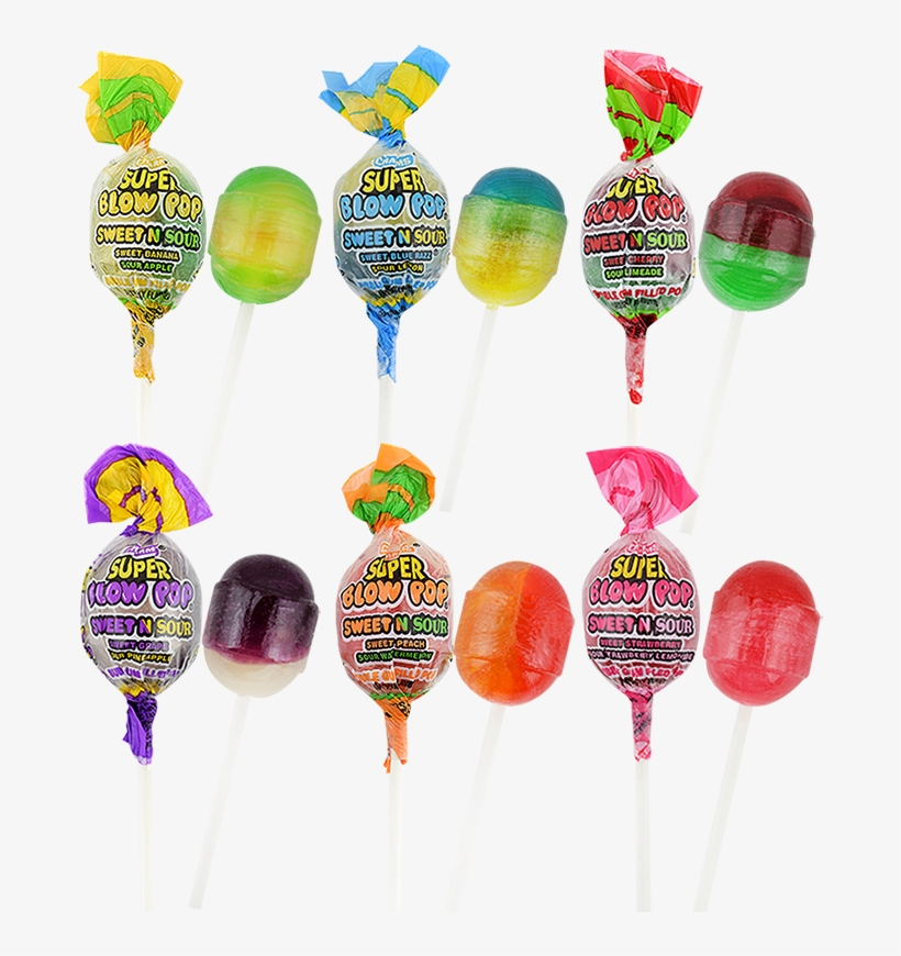 Charms Super Blow Pop Sweet N Sour Lollipop - Blow Pop Lollipop, transparent png