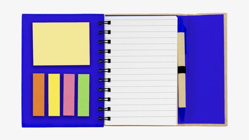 6106 Spiral Notebook With Sticky Notes - Notebook, transparent png
