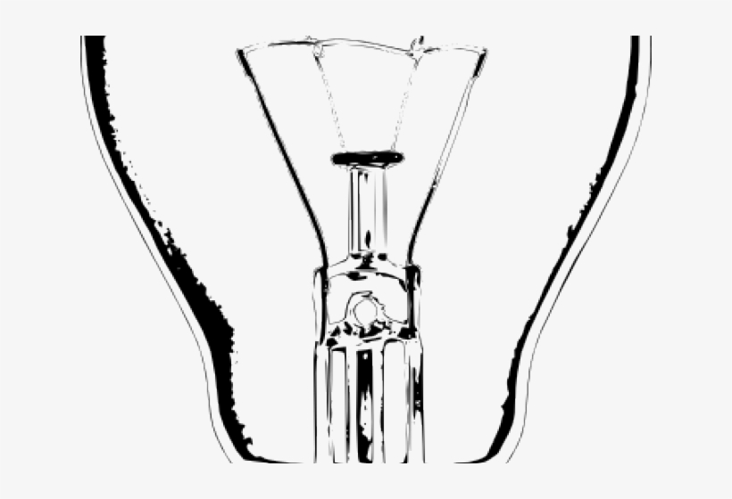 Light Bulb Clipart Sketch - Incandescent Light Bulb, transparent png