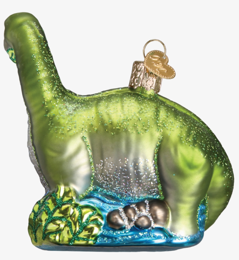 Old World Christmas Blown Glass Brontosaurus Ornament - Crocodile, transparent png