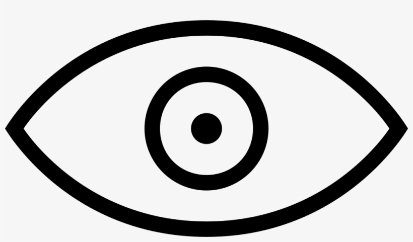 Eye Visible Outlined Interface Symbol Comments - Circle, transparent png