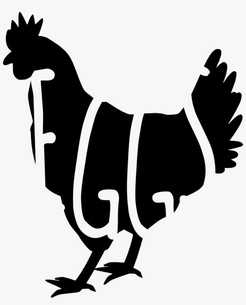 Eggs And Chicken Silhouette Adhesive Vinyl Stencil - Guess What Chicken Butt, transparent png