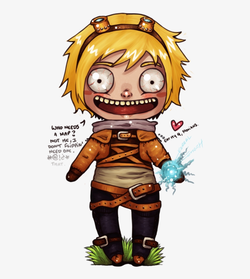 Ezreal Tard By Omgiih-d6ot6w9 - Cartoon, transparent png