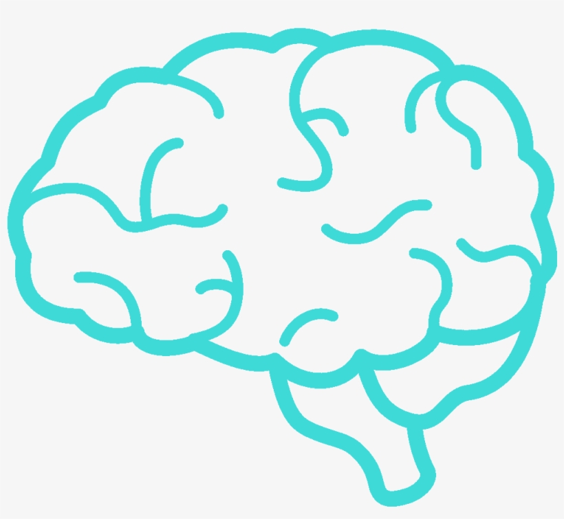 Simple Clip Art Brain, transparent png