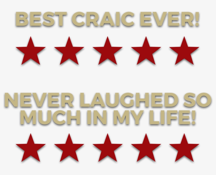 Two Sets Of Purple Five Stars With Best Craic Ever - Graphic Design, transparent png