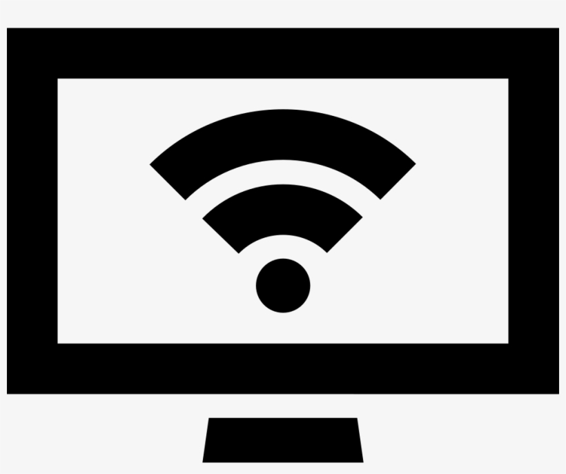 Screen With Wifi Signal Comments - Wifi Icon, transparent png