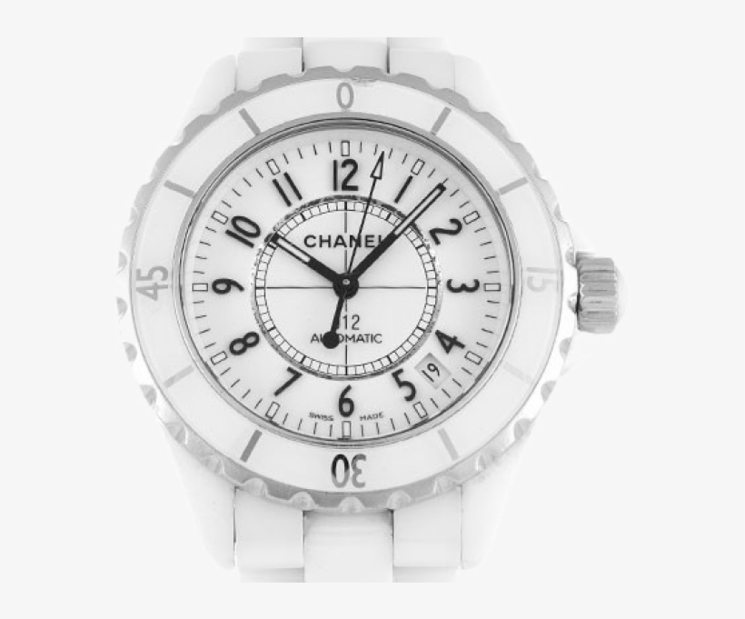 Chanel J12 38mm White H0970 - Chanel J12, transparent png