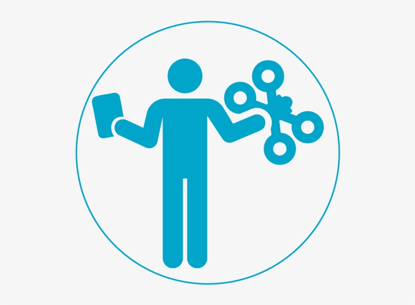 Icon Drone Data Blue - Sign, transparent png