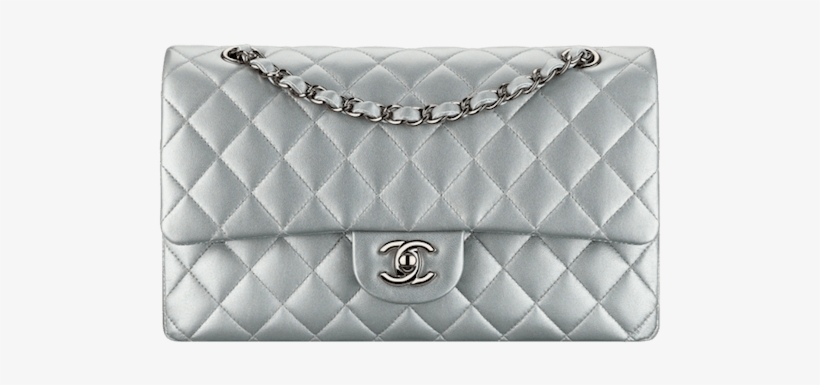 Classic - Classic Flap Bag Caviar Silver, transparent png