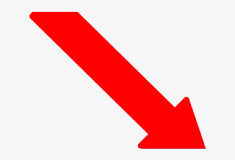 Red Arrow Down Right, transparent png