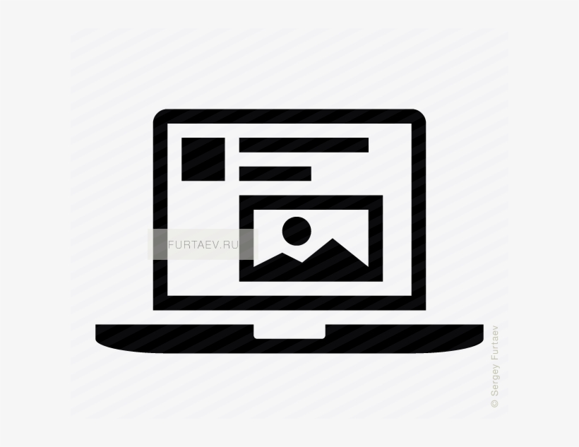 Vector Icon Of Laptop With Social Network News Feed - Vector Web Page Icon, transparent png