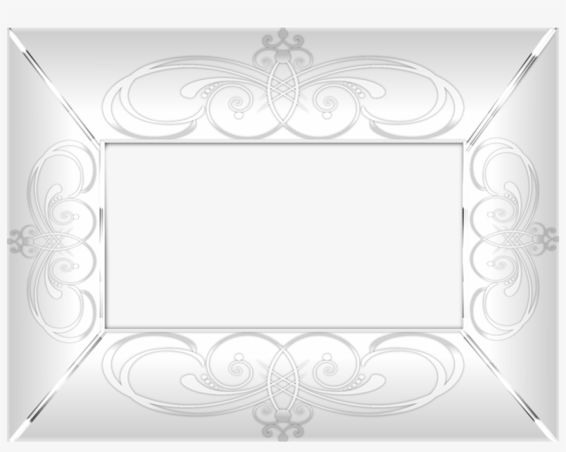 Silver Frame Png - Line Art, transparent png