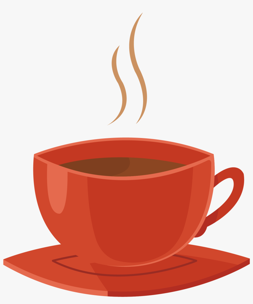 Vector Red Cup Of Coffee - Xicara Vermelha Vetor Png, transparent png