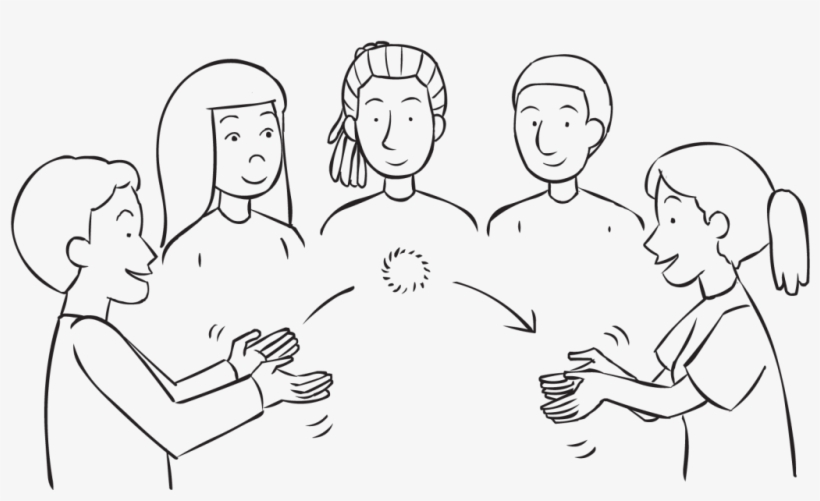 Back People Passing A Soft Ball In A Circle, As Seen - Passing Ball In A Circle, transparent png