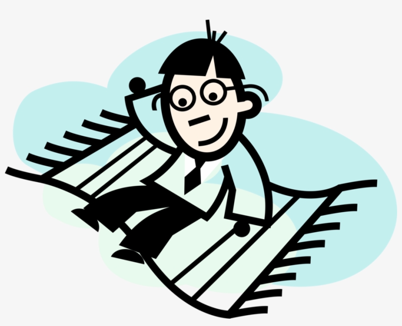 Vector Illustration Of Businessman Rides Persian Sultan's - Man Slipping On Banana Peel, transparent png