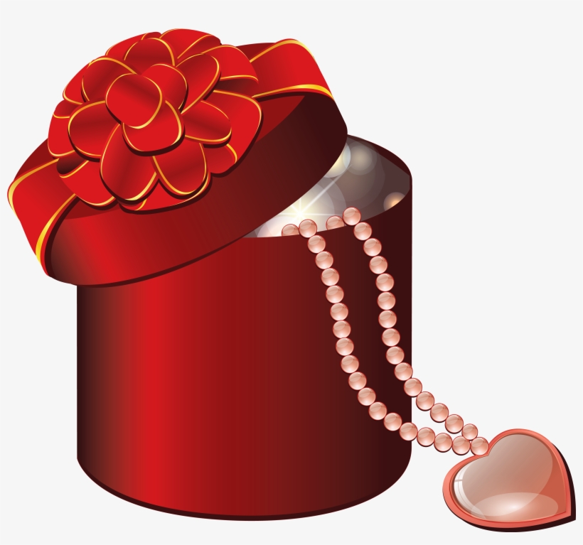 Valentine Red Round Box With Heart Gallery - Portable Network Graphics, transparent png
