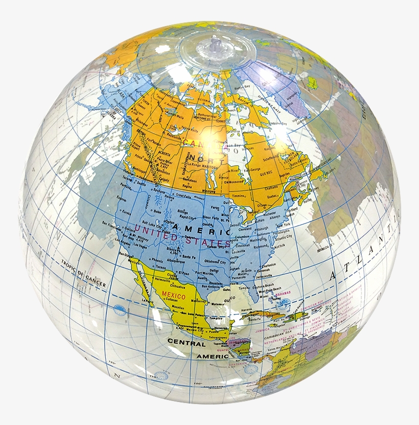 Clip Arts Related To - Globe Beach Ball Png, transparent png