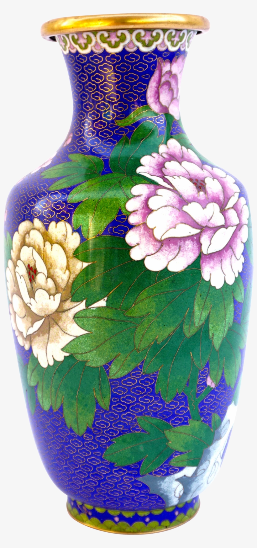 Large Antique Japanese Cloisonné Vase - Vase, transparent png