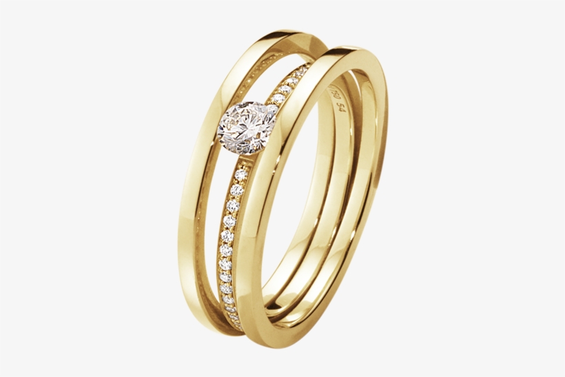 Halo Solitaire Ring - Georg Jensen Ringe, transparent png