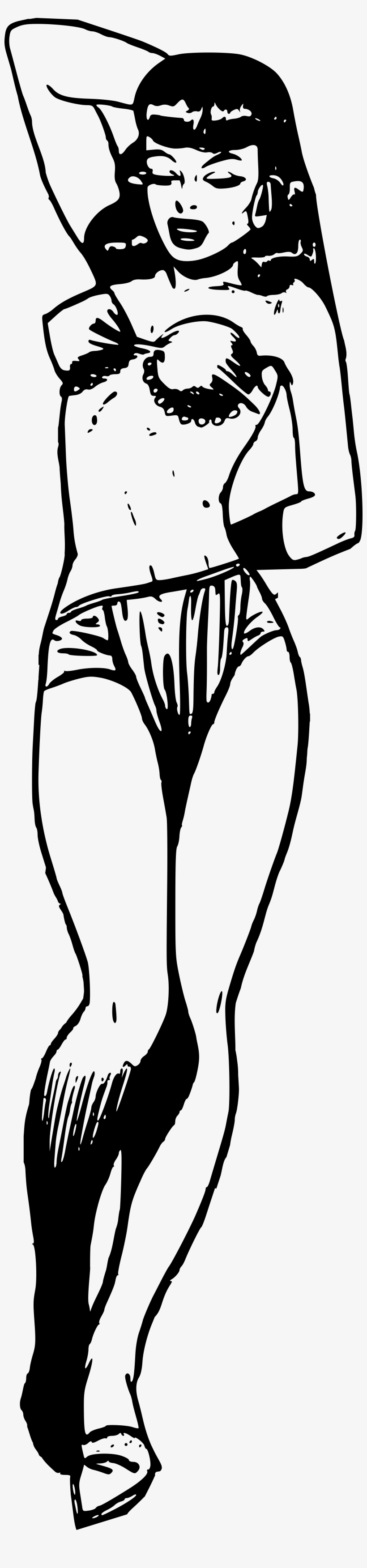 Picture Black And White Download Retro Style Harem - Pin Up Girl Svg, transparent png