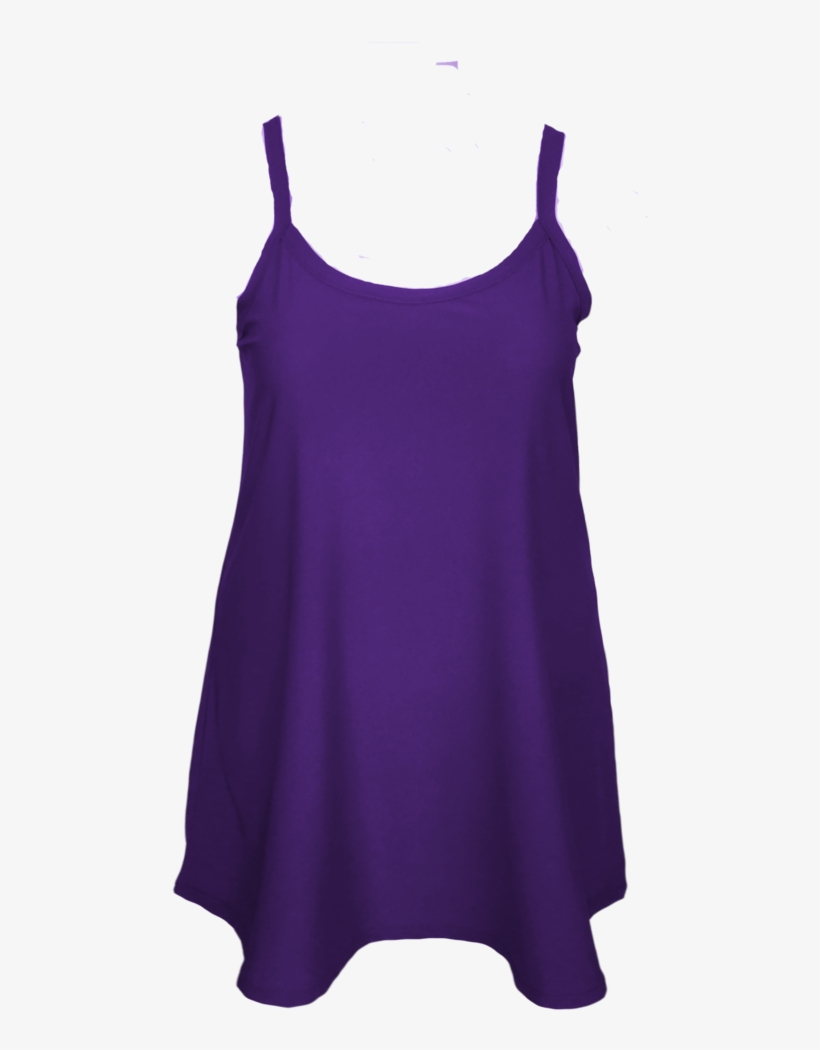 Purple Spaghetti Strap Fit And Flare Slip Dress For - Day Dress, transparent png