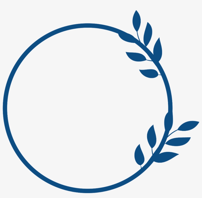 Wreath Leaves Leaf Circle Wrap Blue Black Fall Ftestick - Circle, transparent png