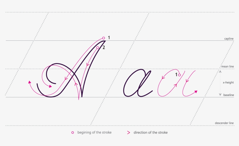 How To Write Cursive A - Calligraphy, transparent png
