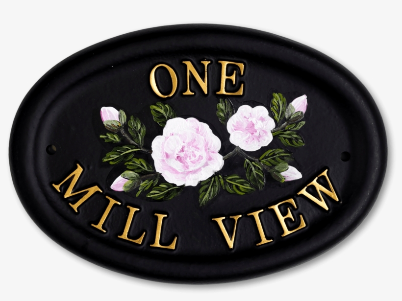 Camellia Flat Painted House Sign - Common Peony, transparent png