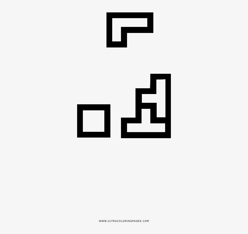 Tetris Coloring Page - Parallel, transparent png