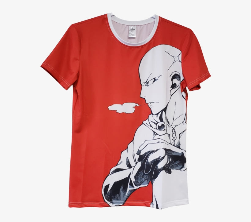 T-shirt One Punch Man Red - Cartoon, transparent png