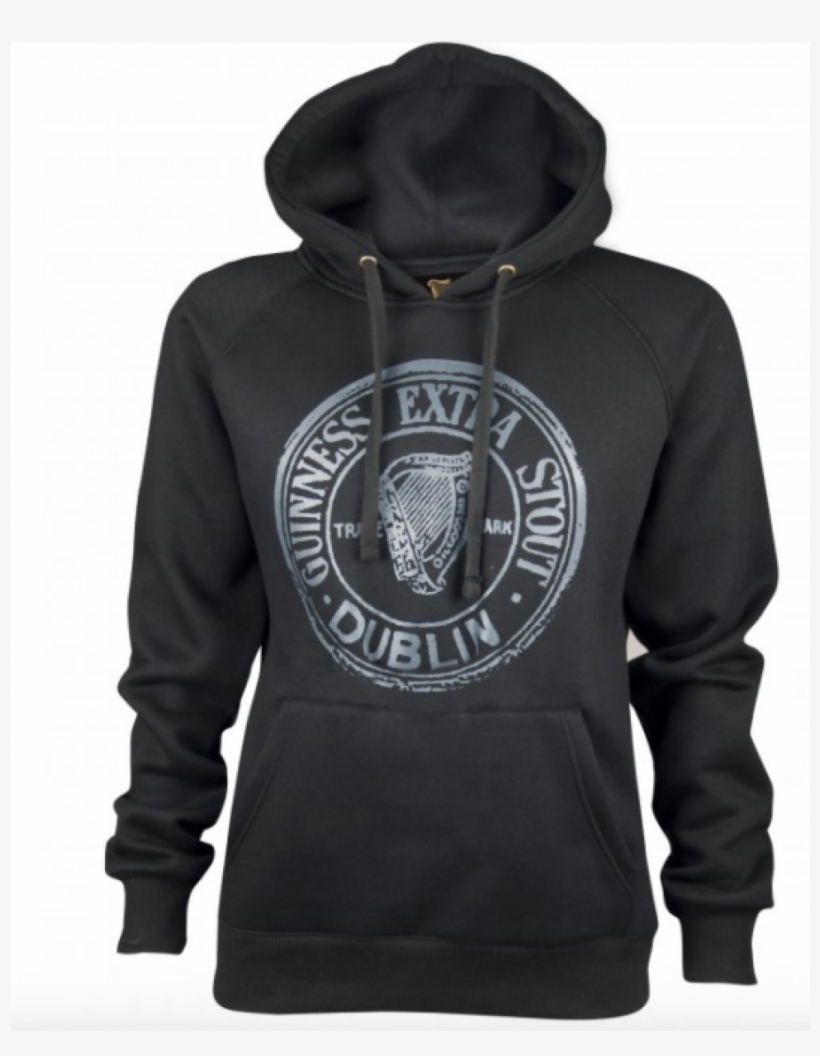 Guinness® Black Hoodie Front - Pullover Bierhalter, transparent png