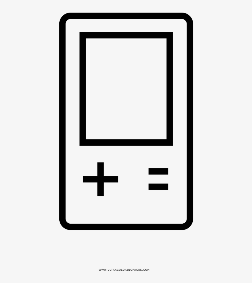 Gameboy Coloring Page - Mp3 Player Da Colorare, transparent png