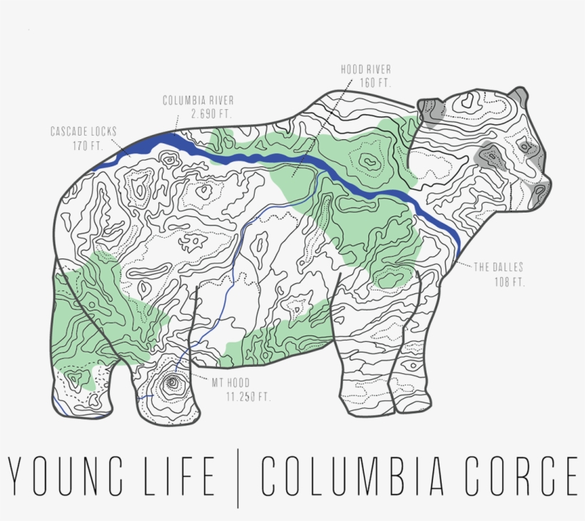 Columbia Gorge Young Life - Map, transparent png