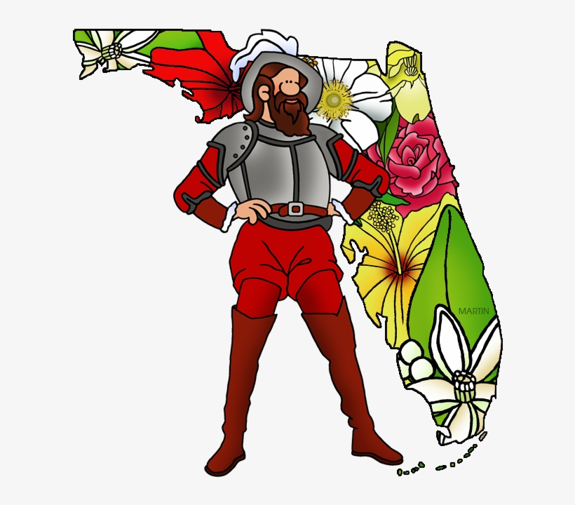 Ponce De León And Florida - Cherokee Rose Clip Art, transparent png